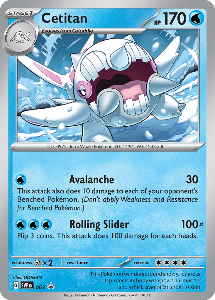 Cetitan 63 Scarlet & Violet Black Star Promos Pokémon card