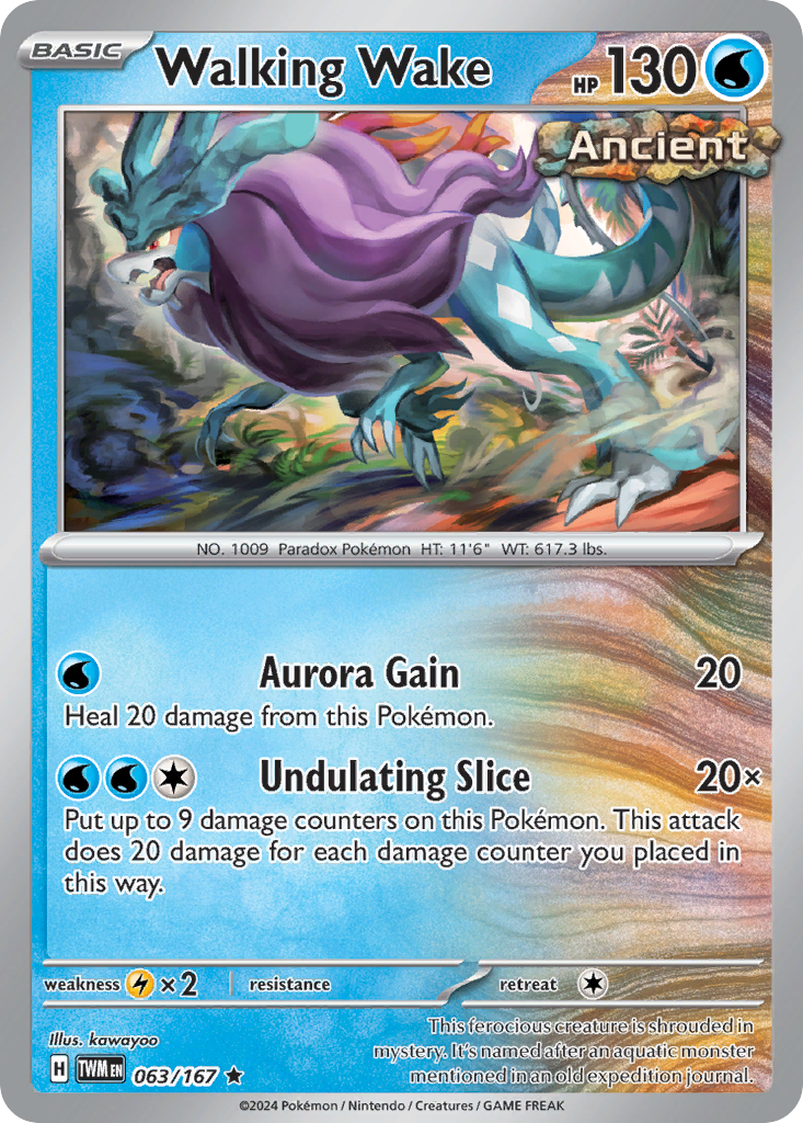 Walking Wake 63 Twilight Masquerade Pokémon card