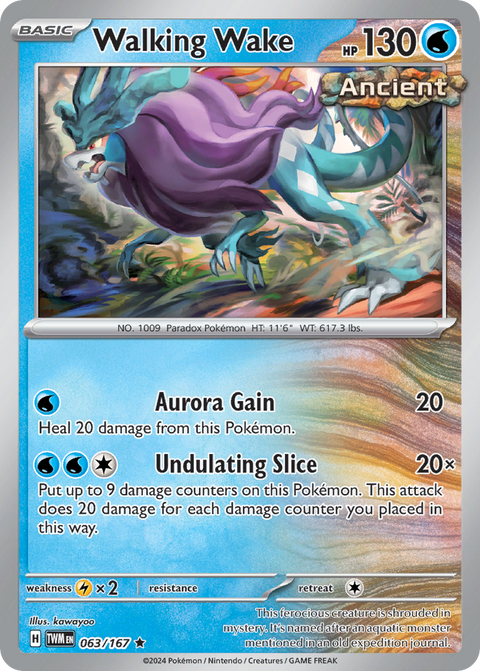 Walking Wake 63 Twilight Masquerade Pokémon card