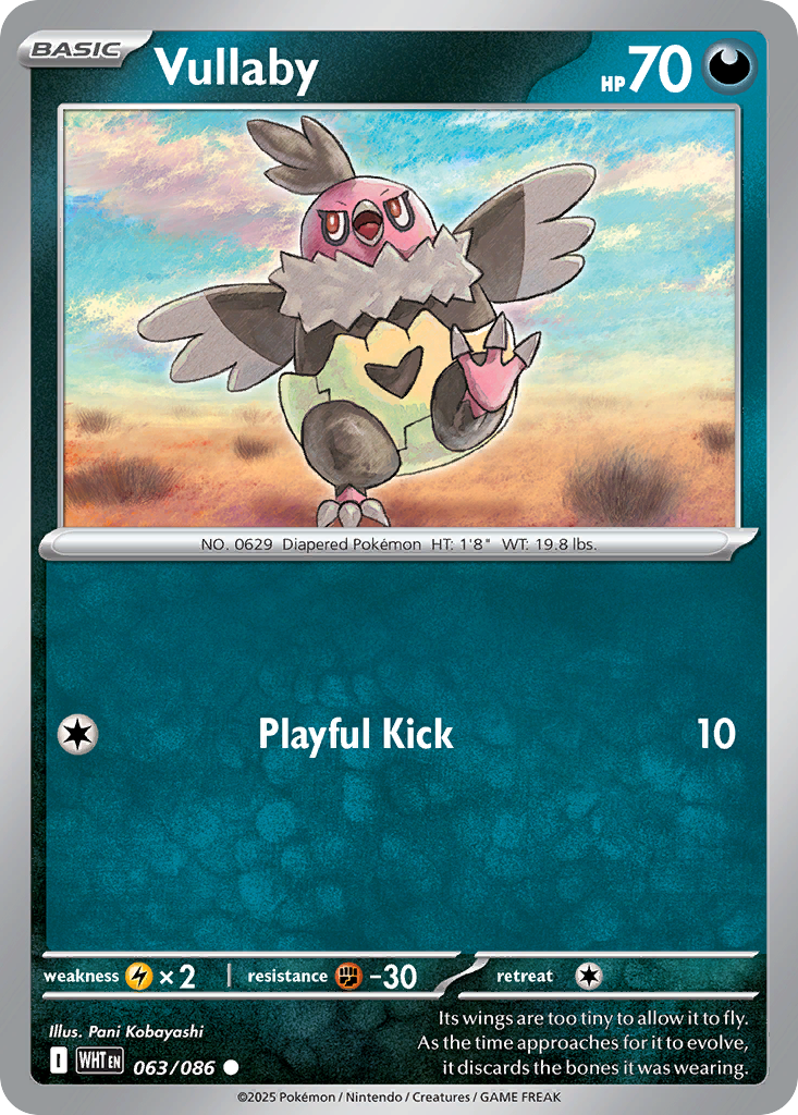 Vullaby 63 White Flare Pokémon card