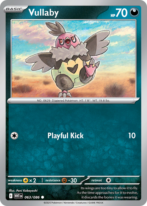 Vullaby 63 White Flare Pokémon card