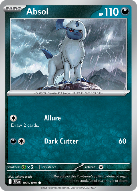 Absol 63 Phantasmal Flames Pokémon card