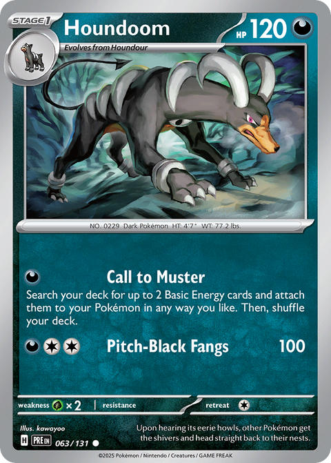 Houndoom 63 Prismatic Evolutions Pokémon card