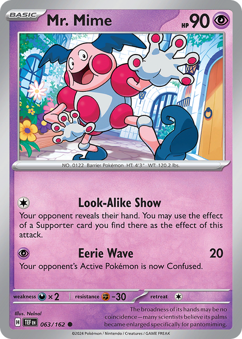 Mr. Mime 63 Temporal Forces Pokémon card