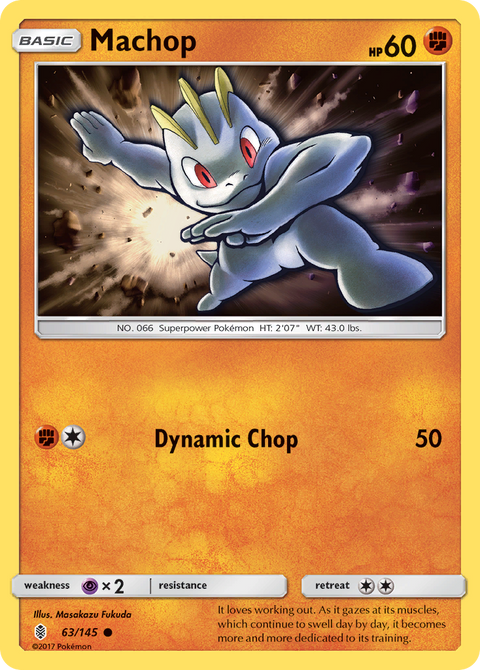 Machop 63 Guardians Rising Pokémon card