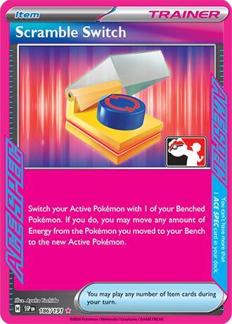 Scramble Switch - 186/191 - Prize Pack Series Seven — Play! Pokémon stamped prize pack card