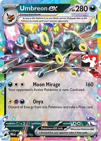 Umbreon ex - 060/131 - Prize Pack Series Seven — Play! Pokémon stamped prize pack card