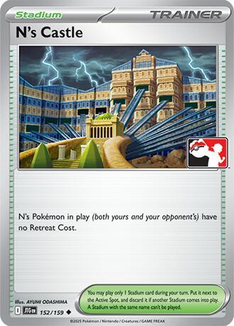 N's Castle - 152/159 - Prize Pack Series Seven — Play! Pokémon stamped prize pack card