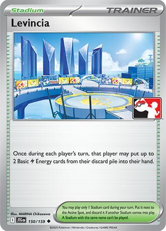 Levincia - 150/159 - Prize Pack Series Eight — Play! Pokémon stamped prize pack card