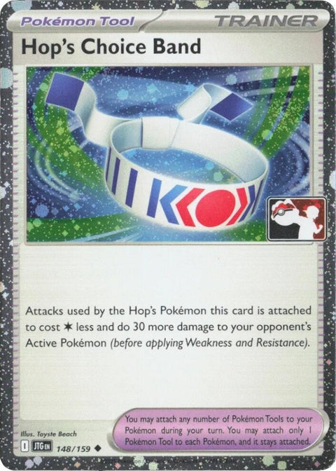 Hop's Choice Band - 148/159 - Prize Pack Series Eight — Play! Pokémon stamped prize pack card