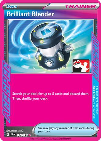 Brilliant Blender - 164/191 - Prize Pack Series Eight — Play! Pokémon stamped prize pack card