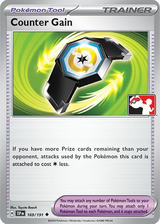Counter Gain - 169/191 - Prize Pack Series Seven — Play! Pokémon stamped prize pack card