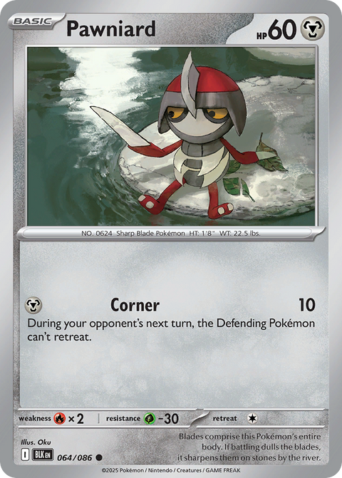 Pawniard 64 Black Bolt Pokémon card