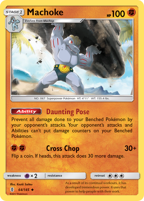Machoke 64 Guardians Rising Pokémon card