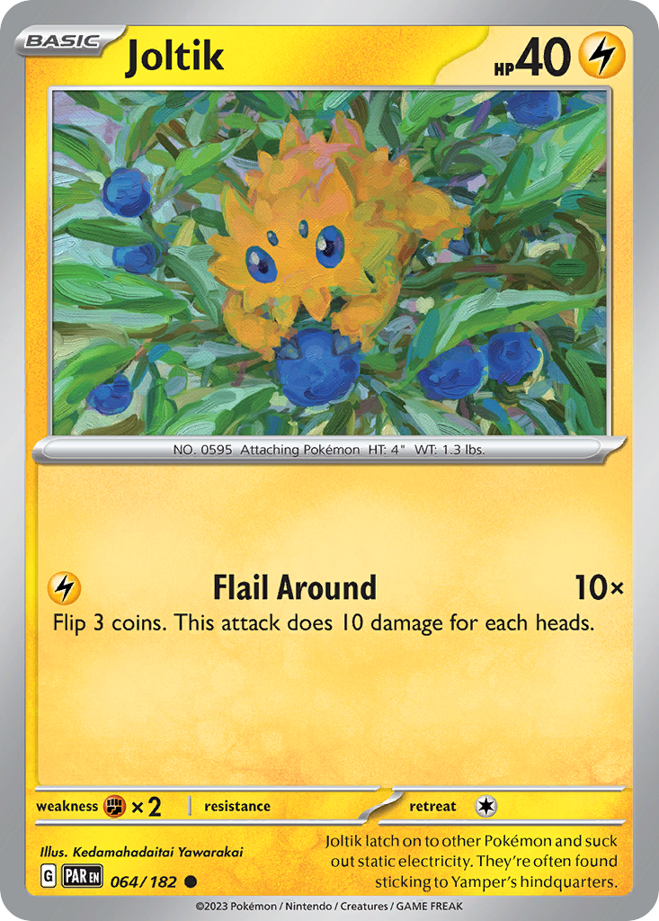 Joltik 64 Paradox Rift Pokémon card