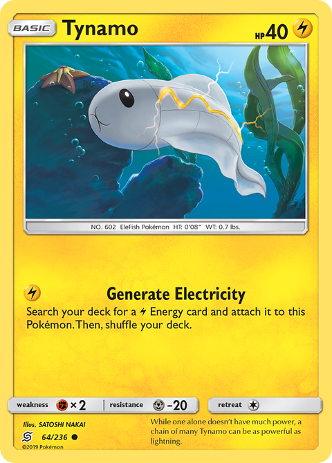 Tynamo 64 Unified Minds Pokémon card