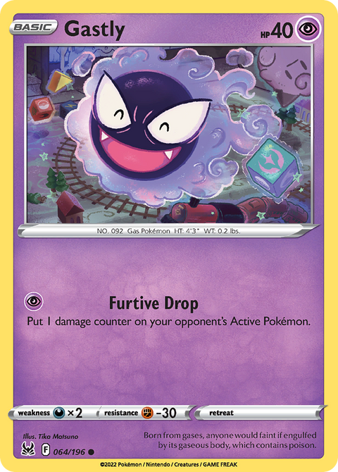Gastly 64 Lost Origin Pokémon card