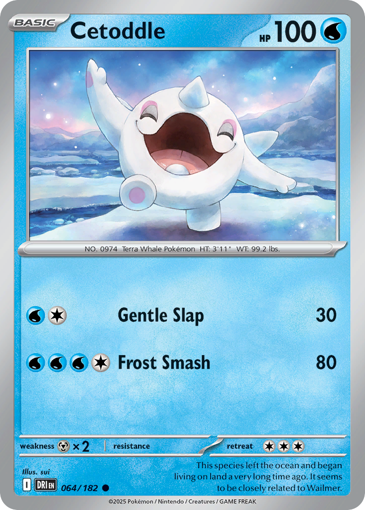 Cetoddle 64 Destined Rivals Pokémon card