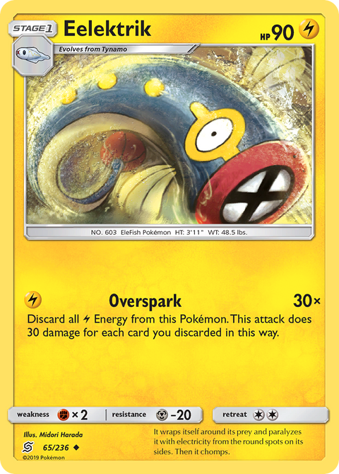 Eelektrik 65 Unified Minds Pokémon card