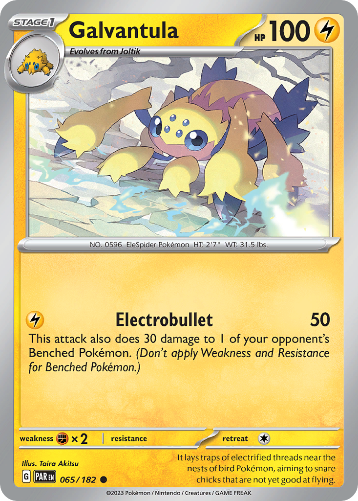 Galvantula 65 Paradox Rift Pokémon card