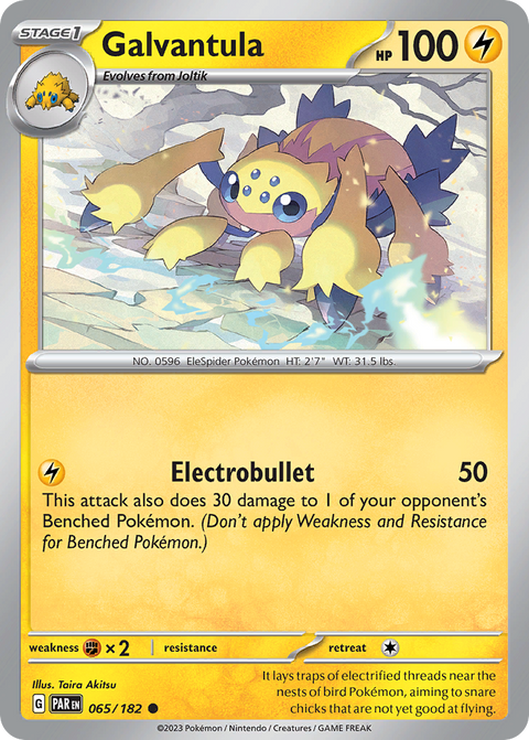 Galvantula 65 Paradox Rift Pokémon card