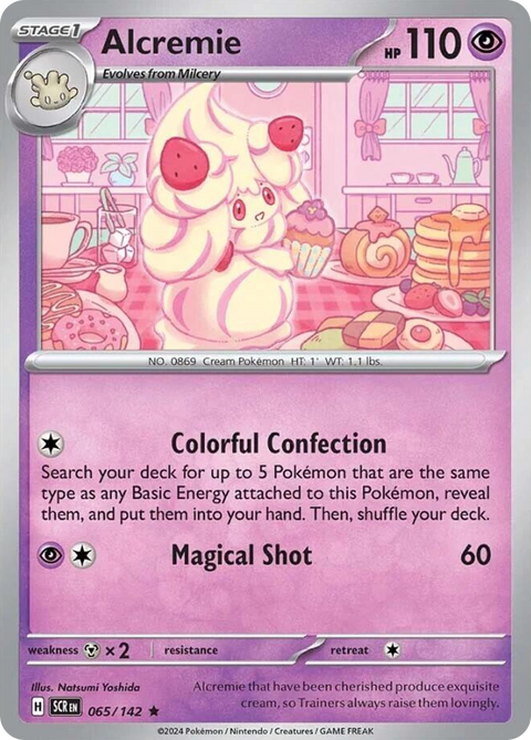 Alcremie 65 Stellar Crown Pokémon card
