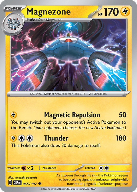 Magnezone 65 Obsidian Flames Pokémon card