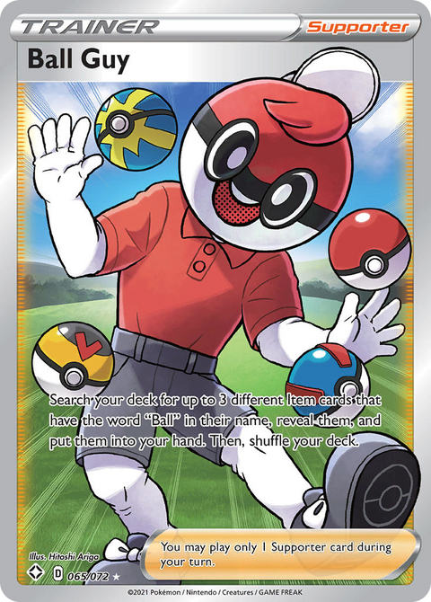 Ball Guy 65 Shining Fates Pokémon card