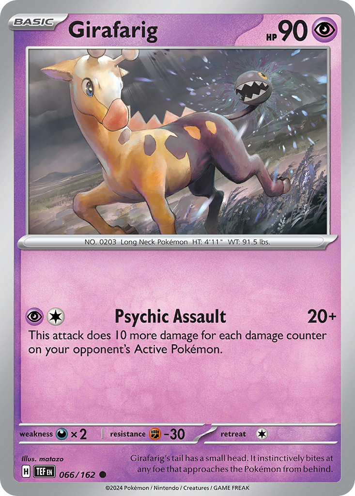 Girafarig 66 Temporal Forces Pokémon card