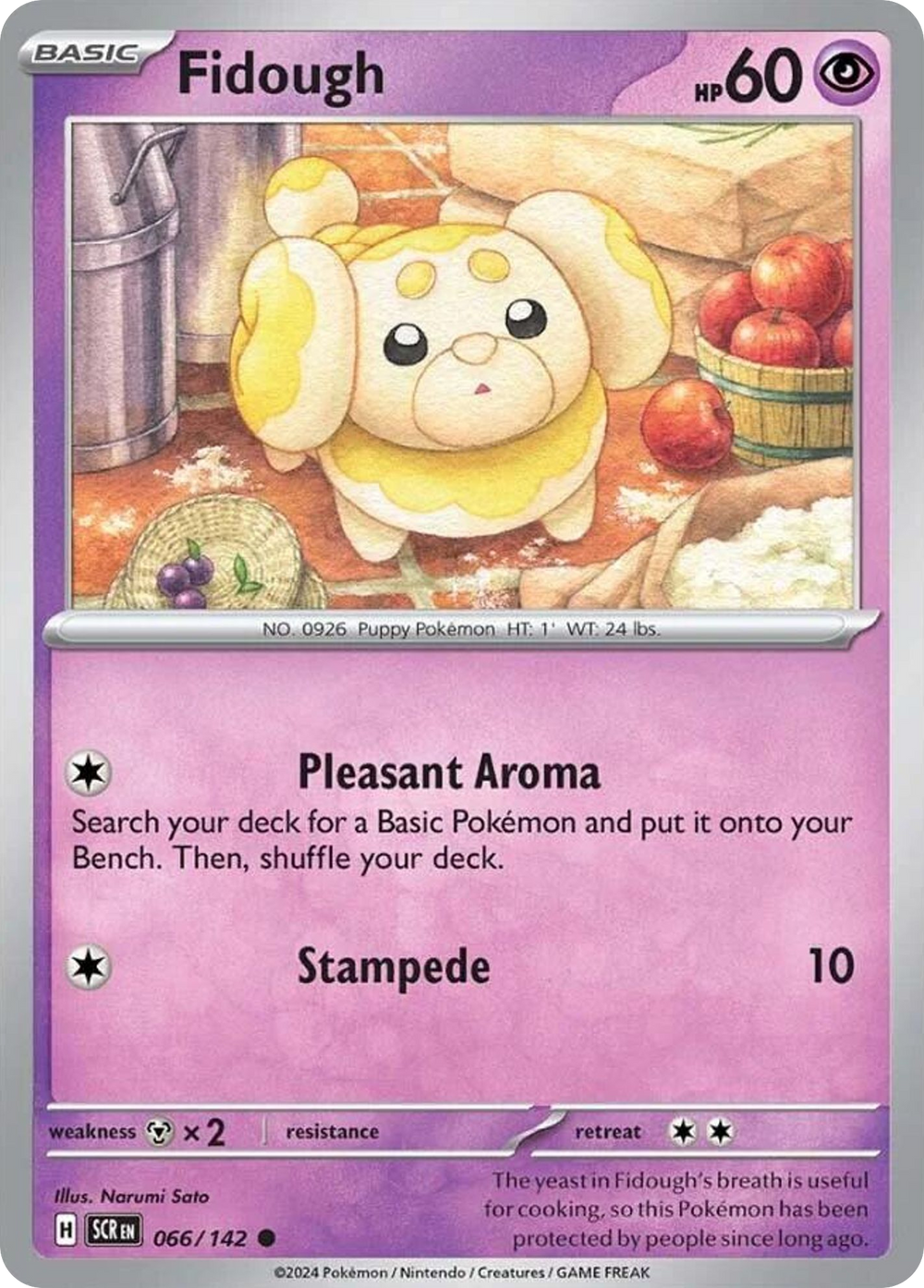 Fidough 66 Stellar Crown Pokémon card