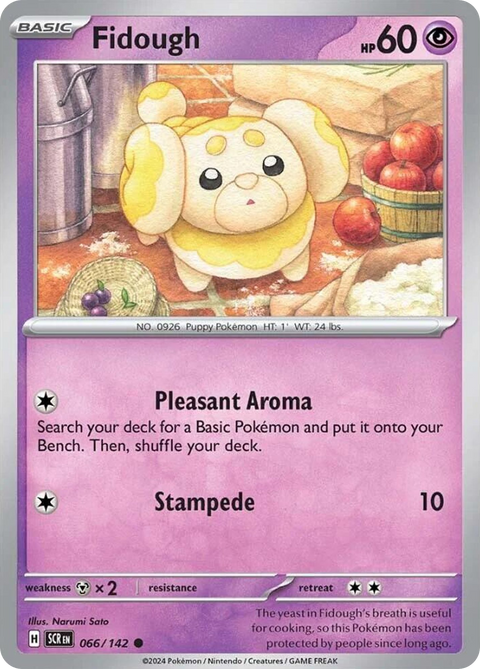Fidough 66 Stellar Crown Pokémon card