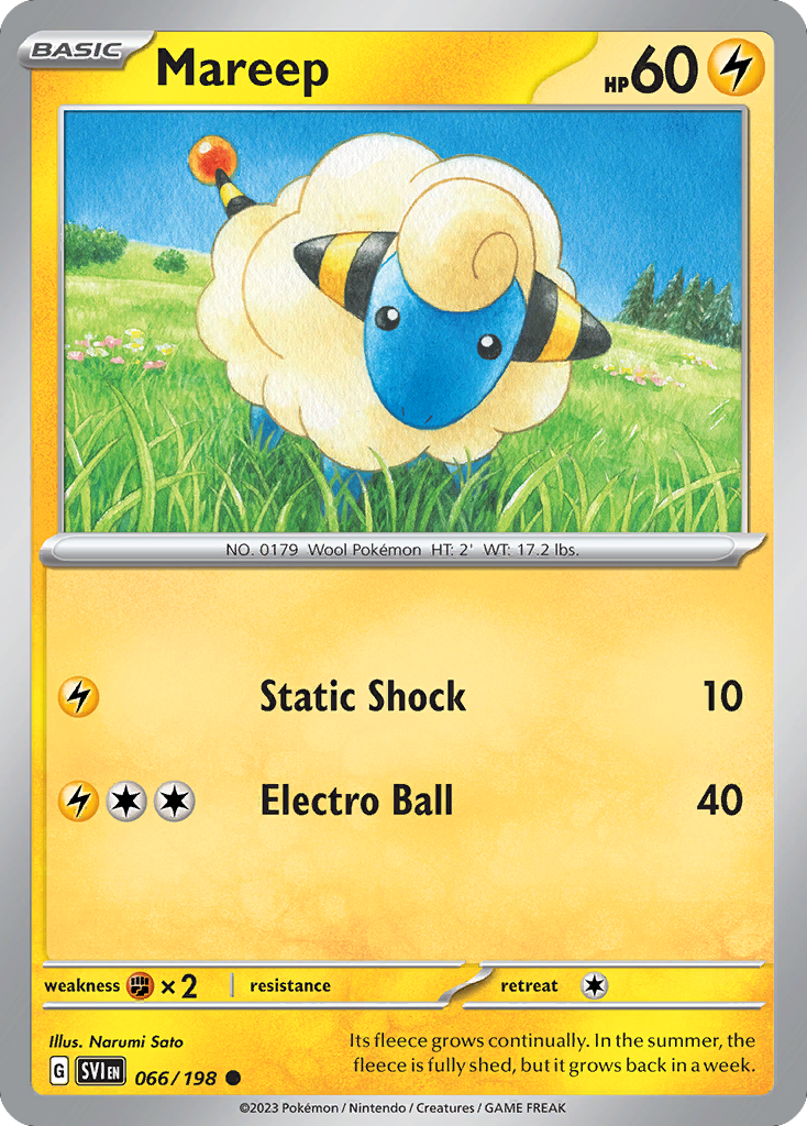 Mareep 66 Scarlet & Violet Pokémon card