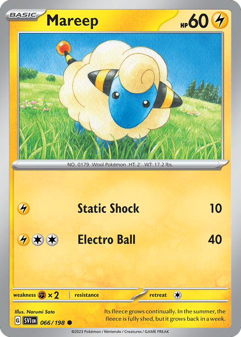 Mareep 66 Scarlet & Violet Pokémon card
