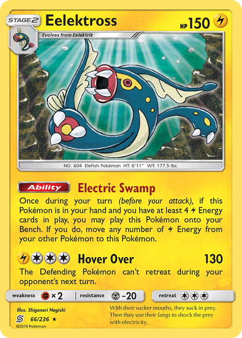 Eelektross 66 Unified Minds Pokémon card