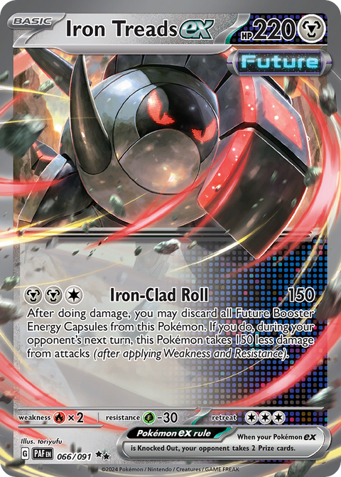 Iron Treads ex 66 Paldean Fates Pokémon card