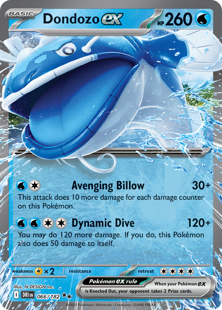 Dondozo ex 66 Destined Rivals Pokémon card