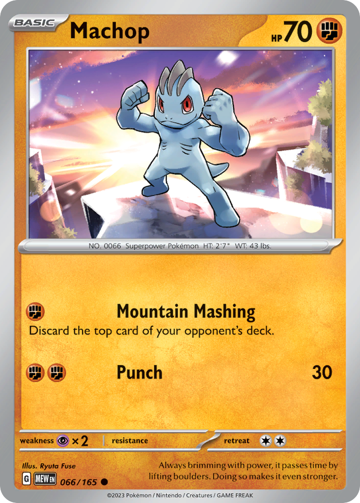 Machop 66 151 Pokémon card