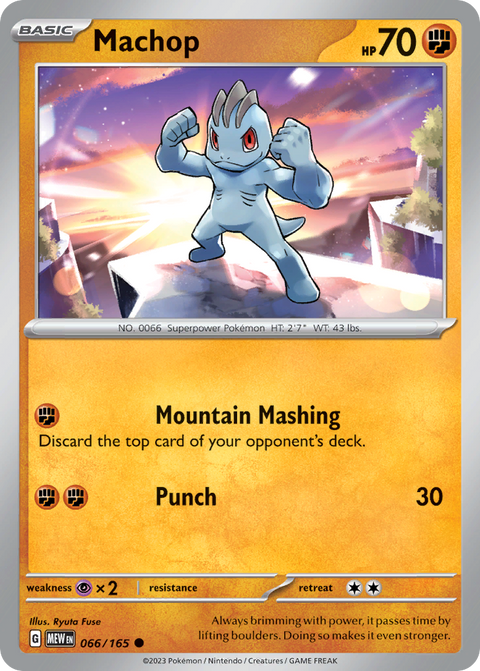Machop 66 151 Pokémon card
