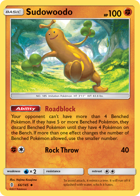 Sudowoodo 66 Guardians Rising Pokémon card
