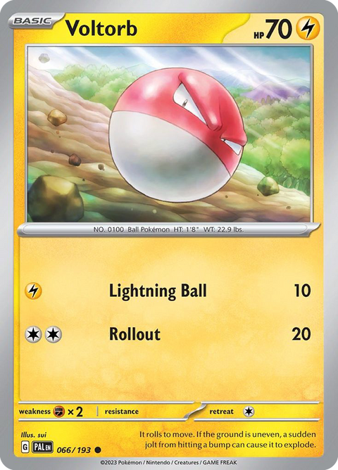 Voltorb 66 Paldea Evolved Pokémon card