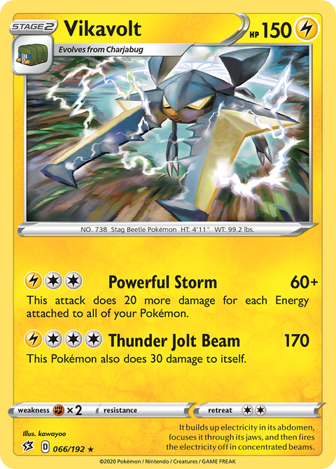 Vikavolt 66 Rebel Clash Pokémon card