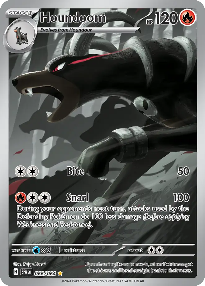 Houndoom 66 Shrouded Fable Pokémon card
