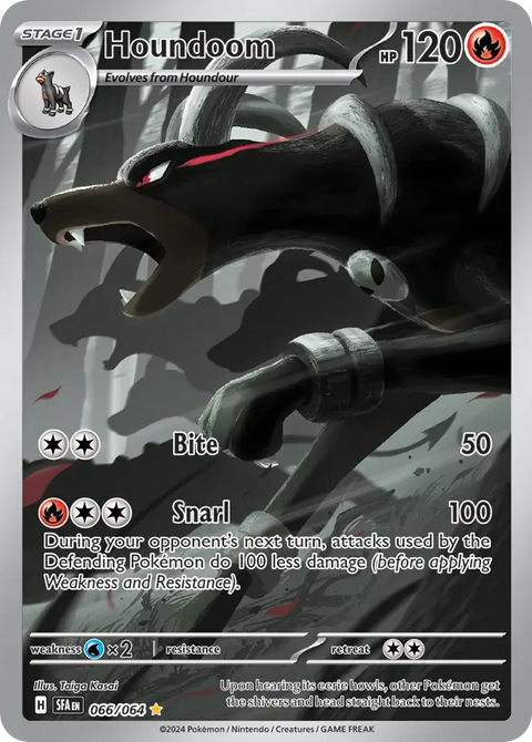 Houndoom 66 Shrouded Fable Pokémon card