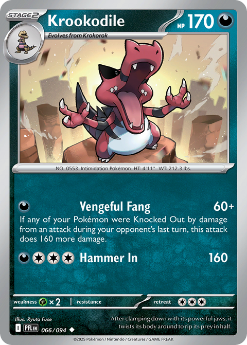 Krookodile 66 Phantasmal Flames Pokémon card