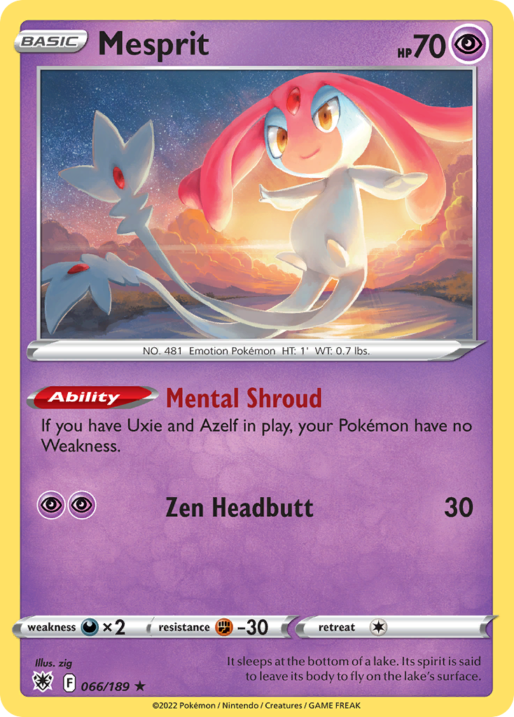 Mesprit 66 Astral Radiance Pokémon card