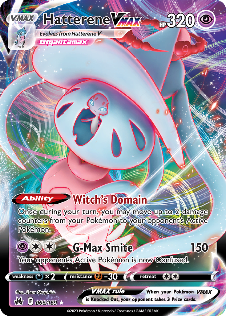 Hatterene VMAX 66 Crown Zenith Pokémon card