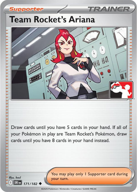 Team Rocket's Ariana - 171/182 - Prize Pack Series Eight — Play! Pokémon stamped prize pack card