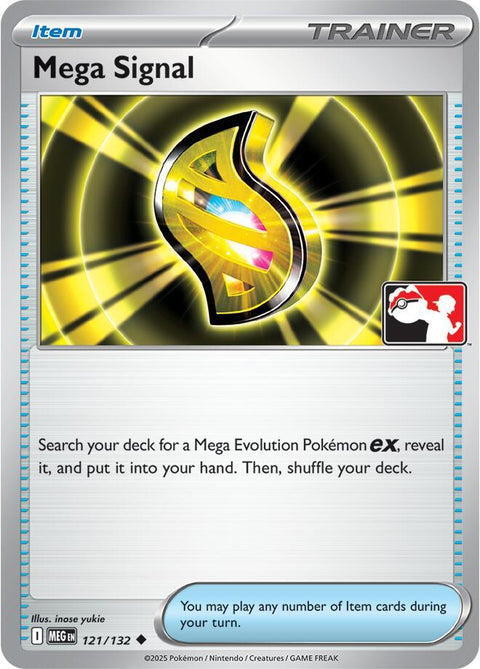 Mega Signal - 121/132 - Prize Pack Series Eight — Play! Pokémon stamped prize pack card