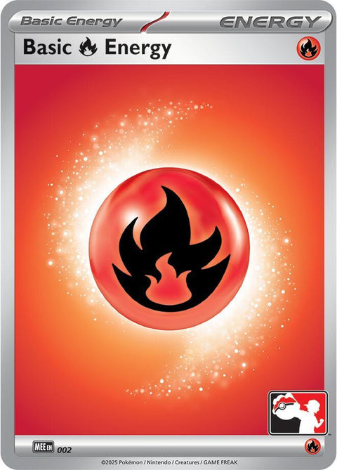 Basic Fire Energy - 002 - Prize Pack Series Nine — Play! Pokémon stamped prize pack card