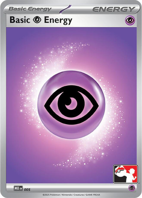 Basic Psychic Energy - 005 - Prize Pack Series Nine — Play! Pokémon stamped prize pack card